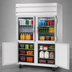 Thumbnail image #4 for Beverage-Air Cross Temp Top-Mounted Two-Section Reach-In Convertible Refrigerator/Freezer, 4 Hinged Half-Glass Doors