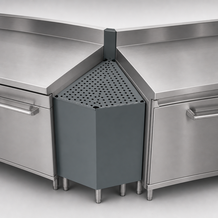 Product image #4 for Advance Tabco Prestige 45° Outside Corner Underbar Filler with Drainboard Top