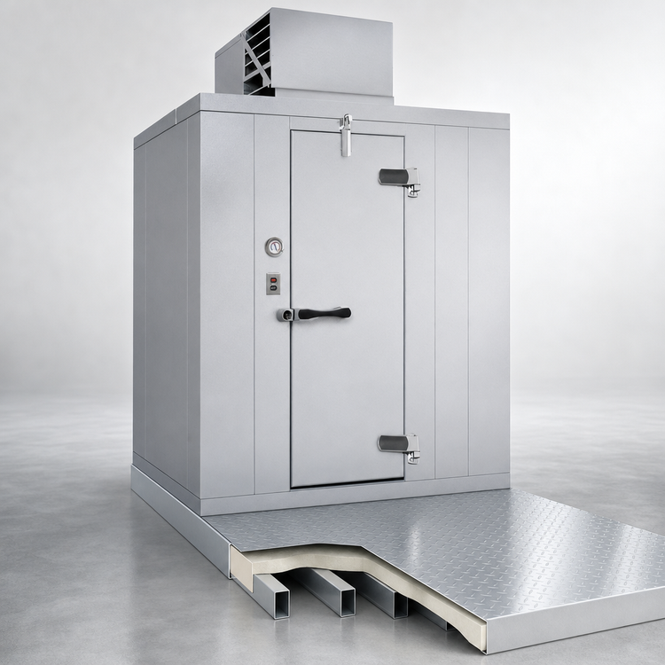 Product image #4 for Polar-Pak Indoor 10' x 10' Walk-In Cooler with Floor and Top-Mounted Self-Contained Refrigeration
