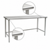 Thumbnail image #4 for Eagle BlendPort Deluxe Series Stainless Steel Flat Top Work Table with Open Tubular Base, 84 x 30 Inches