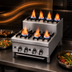 Thumbnail image #4 for Supreme JHPE-4-436 36 Inch Gas Countertop Step-Up Hot Plate with 8 Burners