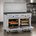 Thumbnail image #4 for Southbend Ultimate 48-Inch Gas Restaurant Range with 6 Open Burners and 2 Space-Saver Ovens