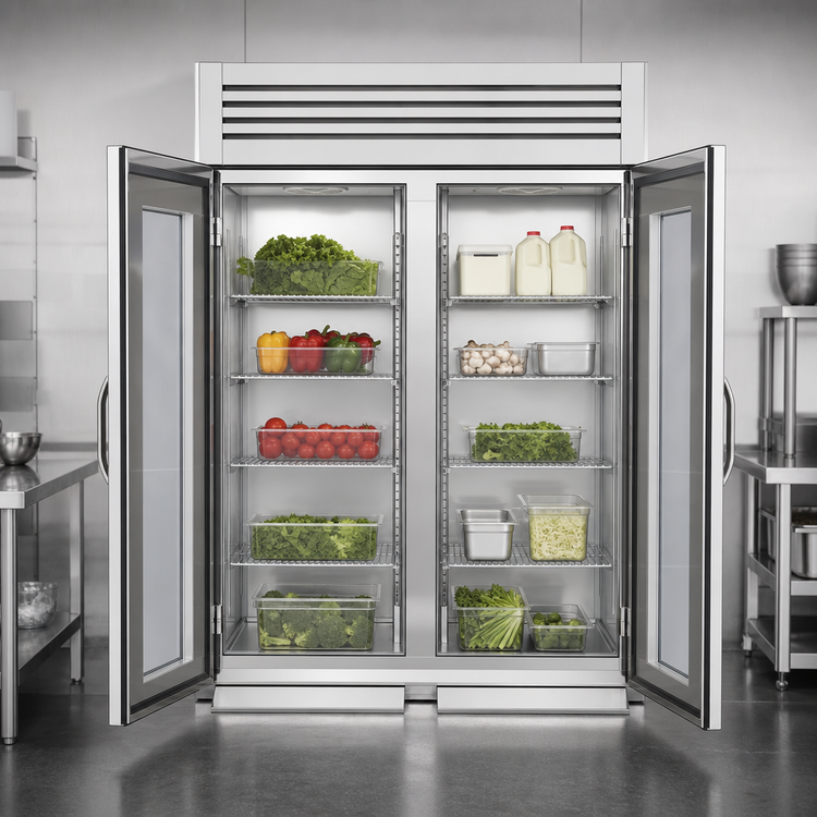 Product image #4 for Turbo Air PRO Series Roll-In Two-Section Reach-In Refrigerator with Two Glass Doors