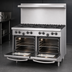 Thumbnail image #4 for Garland US Range U-Series 48-Inch Gas Restaurant Range with 48-Inch Griddle and 2 Space-Saver Ovens