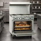 Thumbnail image #4 for Imperial (Middleby) Pro Series IR-6-C 36-Inch Commercial Gas Range with 6 Open Burners, Convection Oven and Stainless Steel Exterior