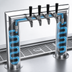 Thumbnail image #4 for Krowne 25-Inch Pass-Thru Glycol-Cooled Four-Faucet Beer Tower