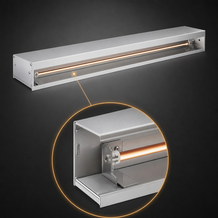 Product image #4 for Hatco Glo-Ray 18-Inch High-Wattage Unlighted Infrared Strip Heater, Single Metal Rod, Aluminum, 350 Watts