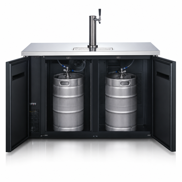Product image #4 for Two-Section Draft Beer Cooler/Kegerator, 19 Cu. Ft., 1 Tower, 2 Half-Keg Capacity