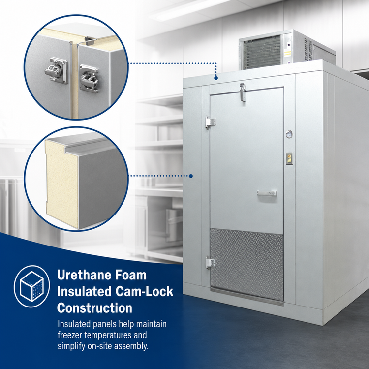 Product image #4 for Arctic Industries Indoor Walk-In Freezer with Floor and Self-Contained Top-Mount Refrigeration