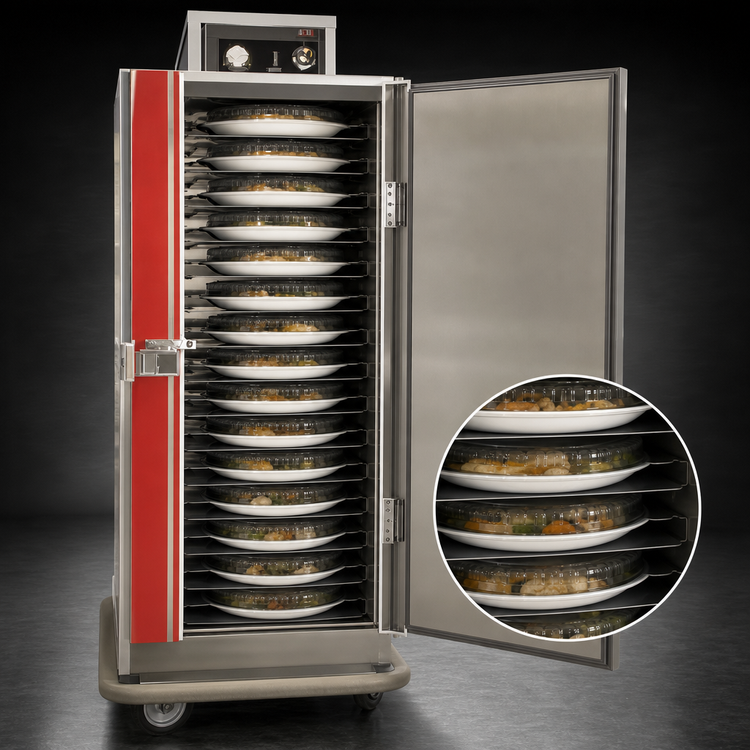Product image #4 for EquaHeat BB700 Mobile Insulated Banquet Holding Cabinet, Single Door, 60 Covered Plate Capacity