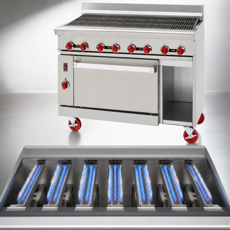 Product image #4 for American Range 36-Inch Gas Radiant Broiler with Storage Base, 90,000 BTU