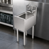 Thumbnail image #5 for Top Shelf TS Series Freestanding Underbar Wet Waste Sink Unit, 12-Inch Wide, Stainless Steel