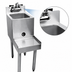 Thumbnail image #4 for CHOICE Freestanding Stainless Steel Underbar Blender Station with Sink and Backsplash, 18-Inch Wide, Right-Hand Faucet