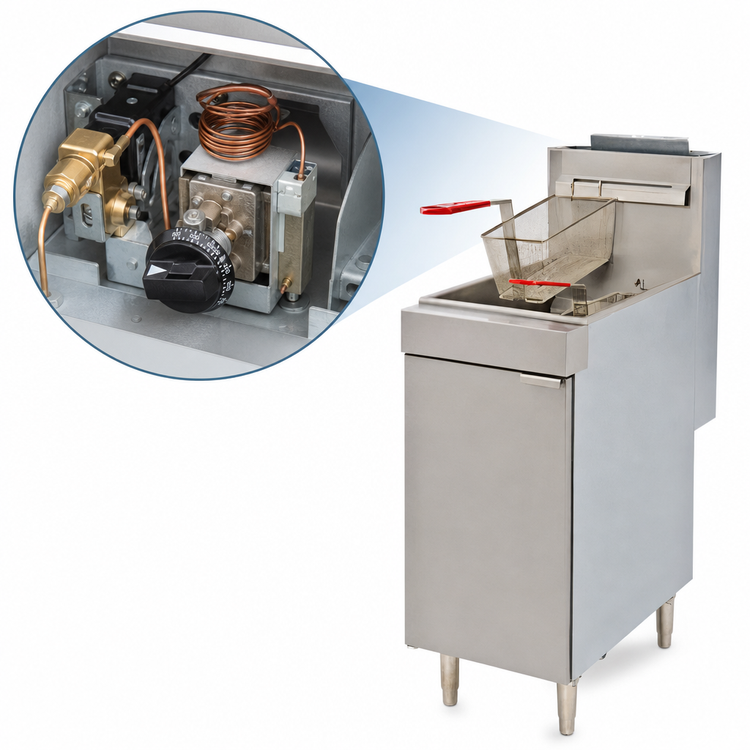 Product image #4 for Vulcan LG500 21-Inch Freestanding Gas Fryer with Twin Baskets, 65-70 lb Capacity
