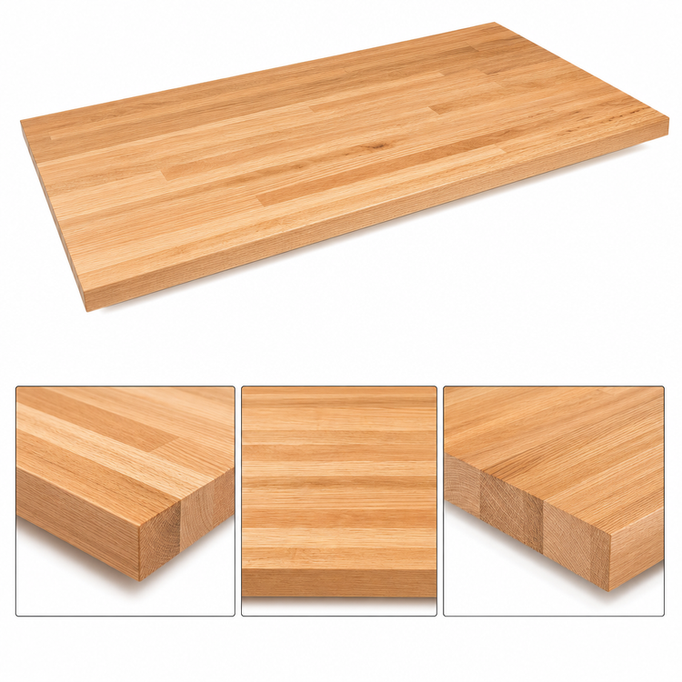 Product image #4 for Appalachian Red Oak Edge Grain Island Countertop, 96 x 42 x 1-1/2 Inch, Varnique Finish