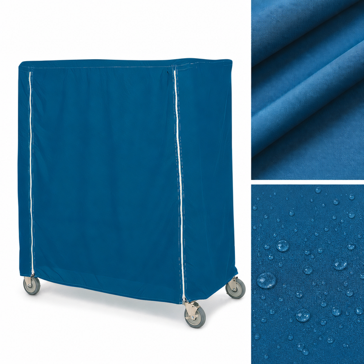 Product image #4 for Metro Queen Mary & Banquet Cart Cover, 60 x 21 x 54 Inches, Mariner Blue, Velcro Fastener