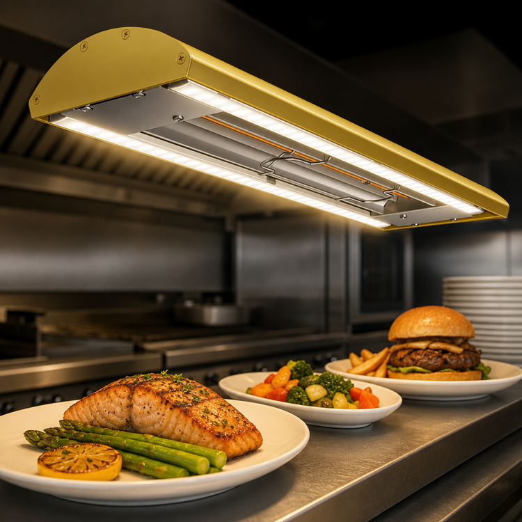 Product image #4 for Hatco Glo-Ray® Curved Lighted Infrared Strip Heater, 18-Inch Wide, 254 Watts