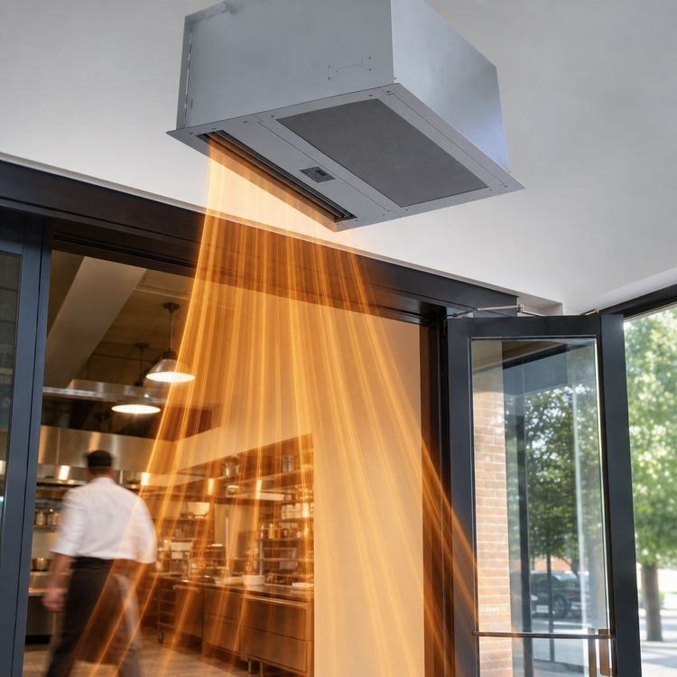 Product image #4 for Berner Architectural Recessed 16 Electric Heated Air Curtain, 36 Inch, 1 HP, Single-Phase, 14 kW