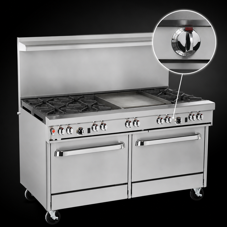 Product image #4 for Southbend Ultimate 60-Inch Gas Restaurant Range with 6 Open Burners, 24-Inch Griddle and 2 Standard Ovens