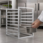Thumbnail image #4 for Channel Manufacturing RIUTR-7 Reach-In Bun Pan Rack, End-Load Aluminum, 7-Pan Capacity, 3-Inch Spacing