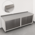 Thumbnail image #4 for John Boos 96-Inch Open Front Cabinet Base Work Table with 14-Gauge Stainless Steel Top and 1-1/2-Inch Rear Riser
