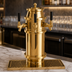 Thumbnail image #4 for Glastender Roman Draft Dispensing Tower with 2 Faucets, Polished Brass, Air Cooled, Countertop Mount