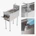 Thumbnail image #5 for Perlick Top Shelf 12-Inch Full-Depth Freestanding Underbar Hand Sink with Integrated Soap and Paper Towel Dispensers