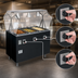 Thumbnail image #4 for Vollrath 2-Series Affordable Portable Deluxe 3-Well Mobile Hot Food Station with Buffet Style Breath Guard