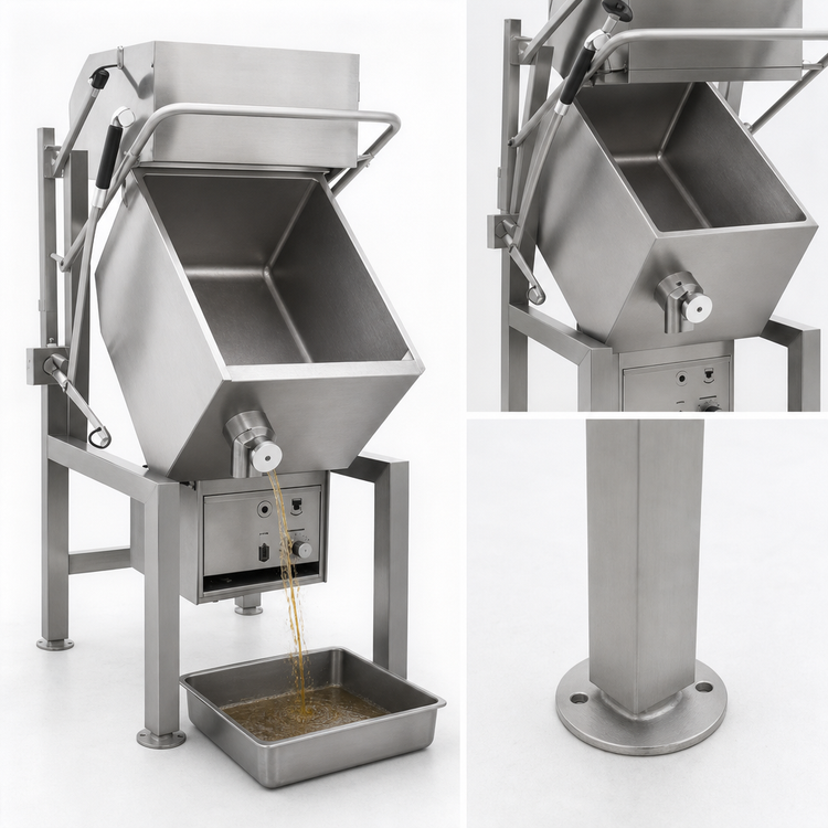 Product image #4 for Gas Multi-Function Tilting Cooker, Steam/Grill/Boil/Fry/Roast, 27.4-Gallon Kettle