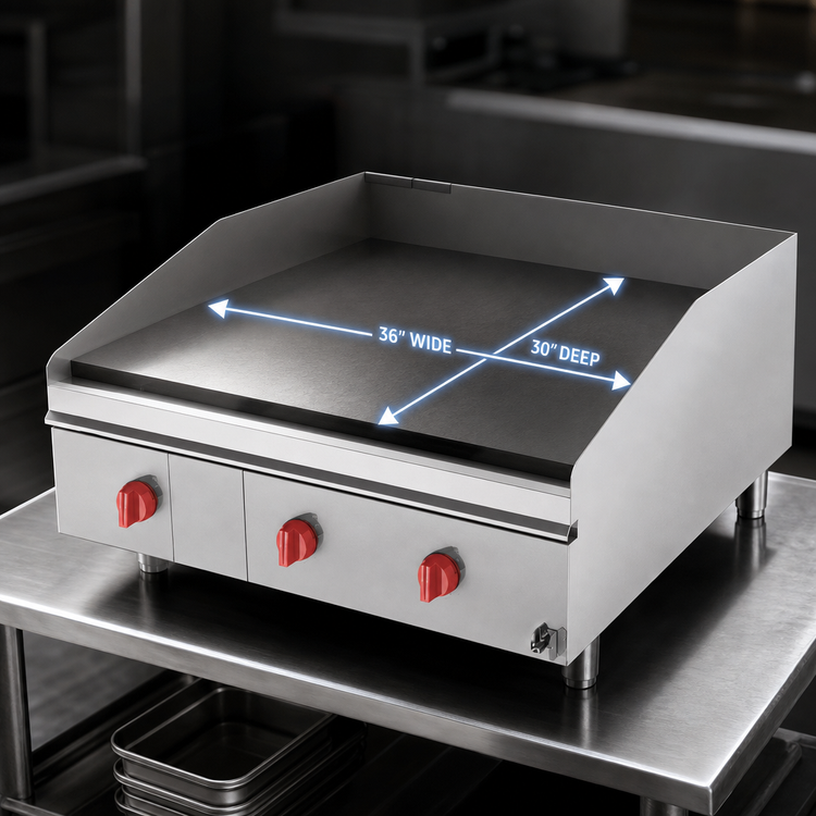 Product image #5 for Lang LG Series Heavy Duty 36-Inch Electric Countertop Griddle with Chrome Plate