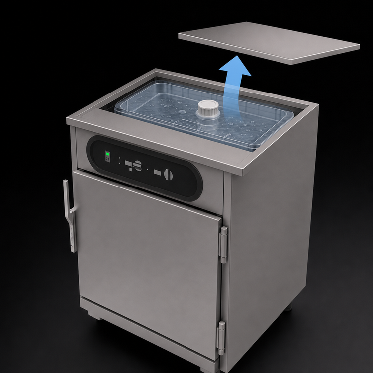 Product image #4 for VaporPro hotLOGIX HL10-5 Humidified Undercounter Holding Cabinet, 1 Compartment, 10 Hotel Pan or 5 Sheet Pan Capacity