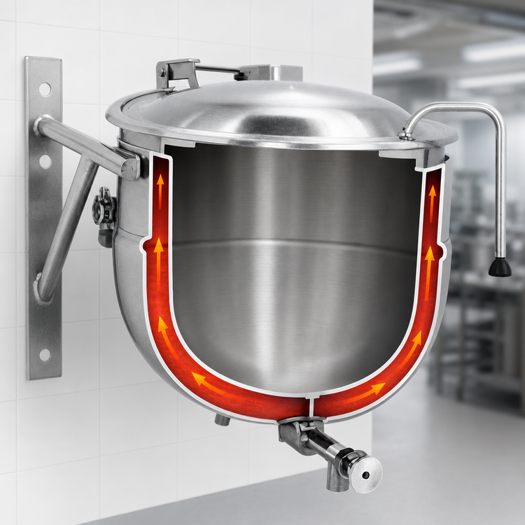 Product image #4 for Legion LTWT-30 30-Gallon Wall-Mounted Direct Steam Kettle