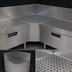 Thumbnail image #4 for Glastender Underbar Inside Rectangle Corner Drainboard with Backsplash, 90° Angle, Stainless Steel