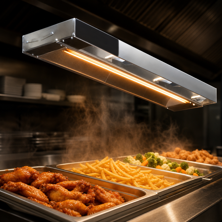 Product image #4 for Eagle RedHots Unlighted Single High-Watt Rod-Type Strip Heat Lamp with Remote, 144 Inch, 240V
