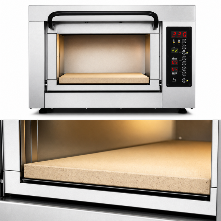 Product image #4 for PizzaMaster 1-Chamber Countertop Electric Pizza Oven with Digital Controls and 21.1-Inch Stone Deck
