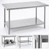 Thumbnail image #4 for Advance Tabco 84-Inch x 30-Inch 16-Gauge 304 Stainless Steel Work Table with Adjustable Undershelf