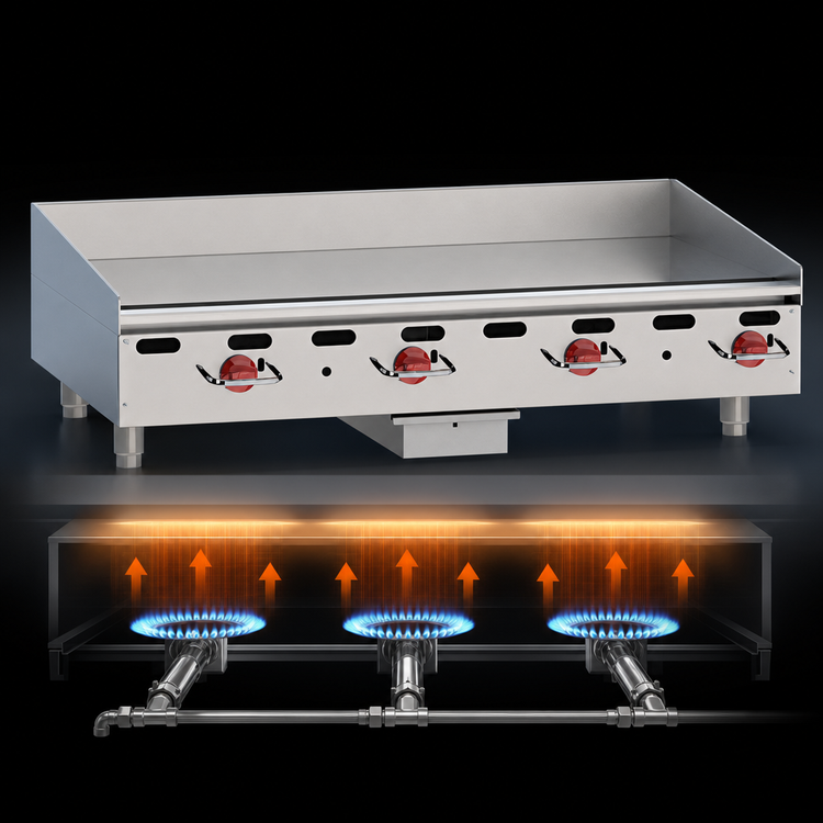Product image #4 for Wolf Quick Ship Heavy-Duty 36-Inch Countertop Gas Griddle with 1-Inch Polished Steel Plate