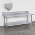 Thumbnail image #4 for Duke 84-Inch x 36-Inch Stainless Steel Work Table with 5-Inch Riser and Galvanized Undershelf