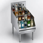 Thumbnail image #4 for Krowne Royal Series KR24-18RD Freestanding Underbar Liquor Bottle Display, 16-Bottle, 4-Step, Stainless Steel, 18 x 24 Inches