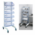 Thumbnail image #4 for Quantum Mobile Single-Sided Partition Wall Starter Unit with 7 Baskets, 18 x 26 x 74 Inches, White/Chrome