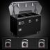 Thumbnail image #4 for Vollrath 2-Series Affordable Portable 3-Well Mobile Hot Food Station with Buffet Breath Guard, Enclosed Storage Base, Black