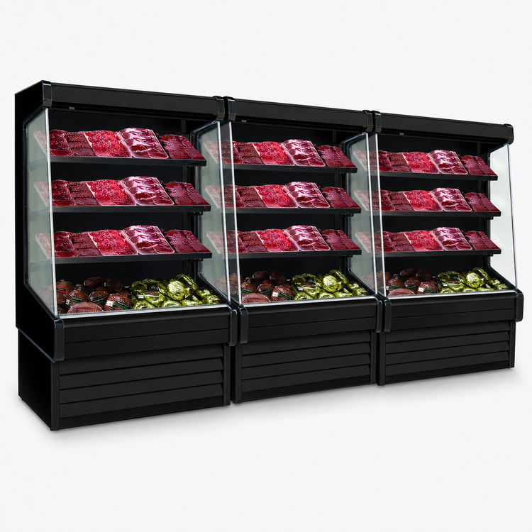 Product image #4 for Howard-McCray Ovation Series 63-Inch Remote Meat Open Merchandiser with LED Lighting, Black