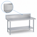 Thumbnail image #4 for Duke 108-Inch x 24-Inch Stainless Steel Underbar Work Table with 10-Inch Riser and Galvanized Undershelf