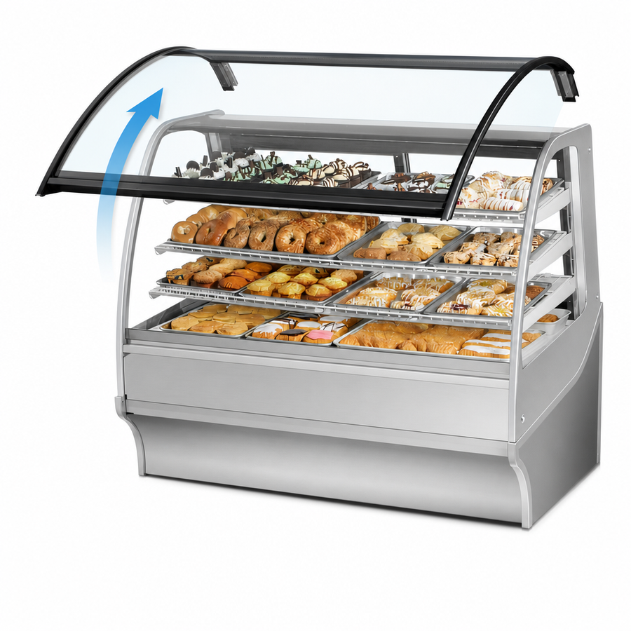 Curved Lift-Up Glass Front