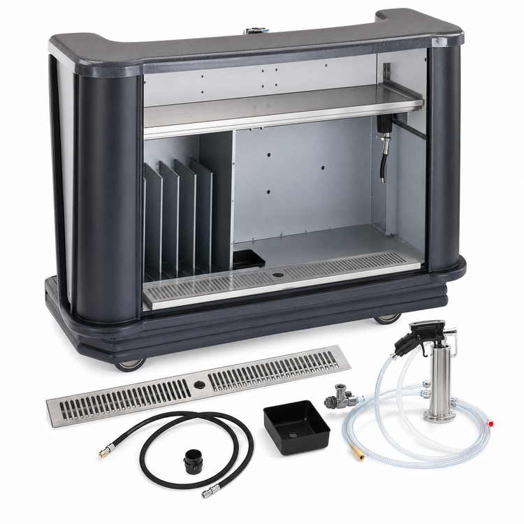 Product image #4 for Cambro CamBar 67-1/2 Inch Designer Decor Basic System Portable Beverage Bar, Manhattan
