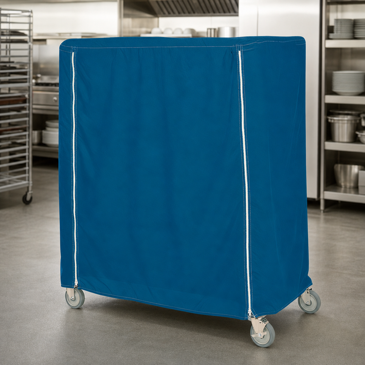 Product image #4 for Metro Mariner Blue Nylon Banquet Cart Cover with Velcro Fastener, 48 x 21 x 62 Inches