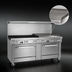 Thumbnail image #4 for Ultimate 72-Inch Gas Restaurant Range with 5 Burners, 36-Inch Griddle, and Dual Convection Ovens