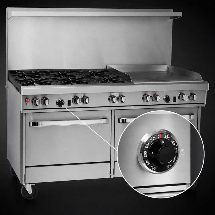 Product image #4 for Southbend Ultimate 60-Inch Gas Restaurant Range with 5 Burners, 24-Inch Griddle, and 2 Standard Ovens