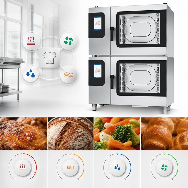 Product image #5 for Convotherm Maxx Pro K-12 School Package Double Stacked Full-Size Electric Boiler Combi Oven