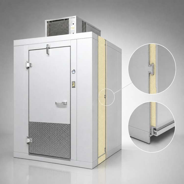 Product image #4 for 6' x 12' Indoor Floorless Walk-In Cooler with Self-Contained Top-Mount Refrigeration